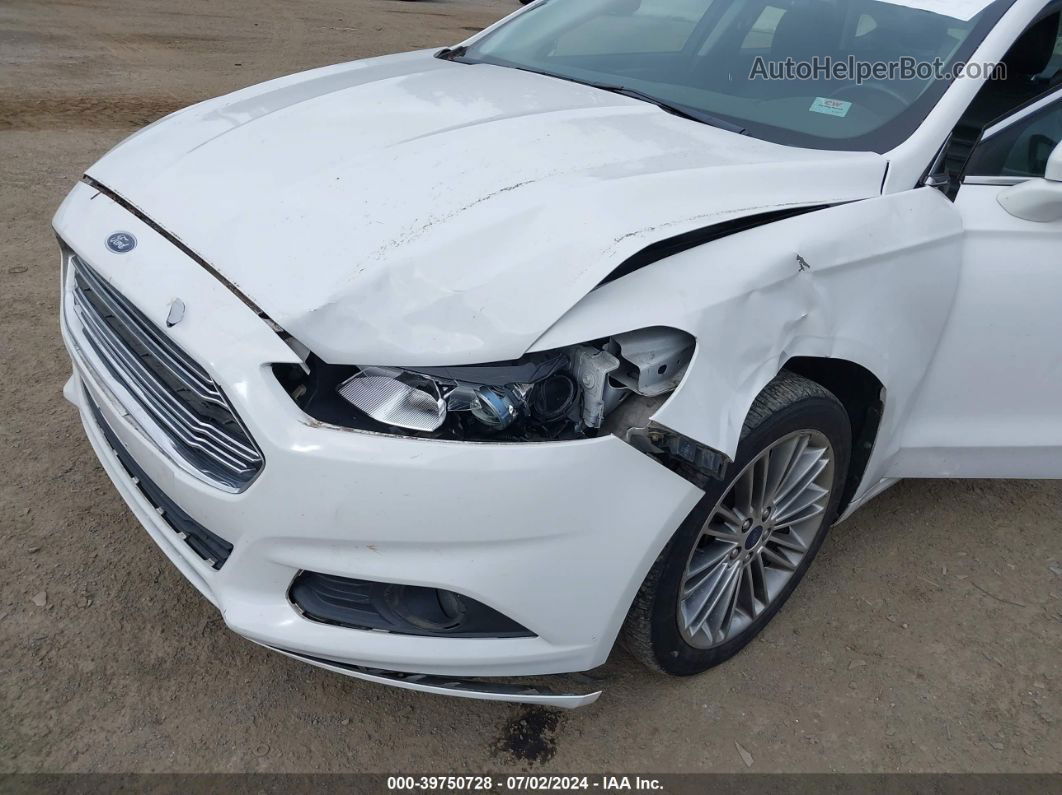 2013 Ford Fusion Se White vin: 3FA6P0H95DR327417