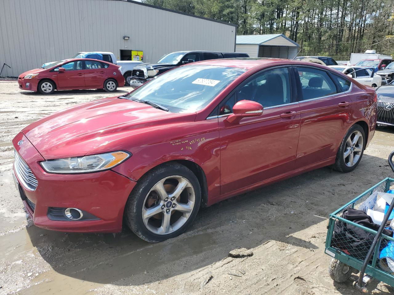 2014 Ford Fusion Se Red vin: 3FA6P0H95ER216691