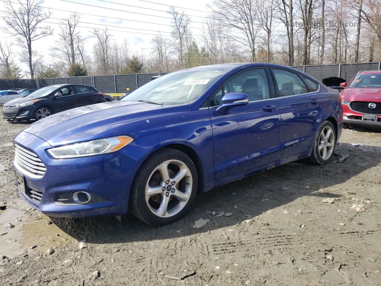 2015 Ford Fusion Se Синий vin: 3FA6P0H95FR220211