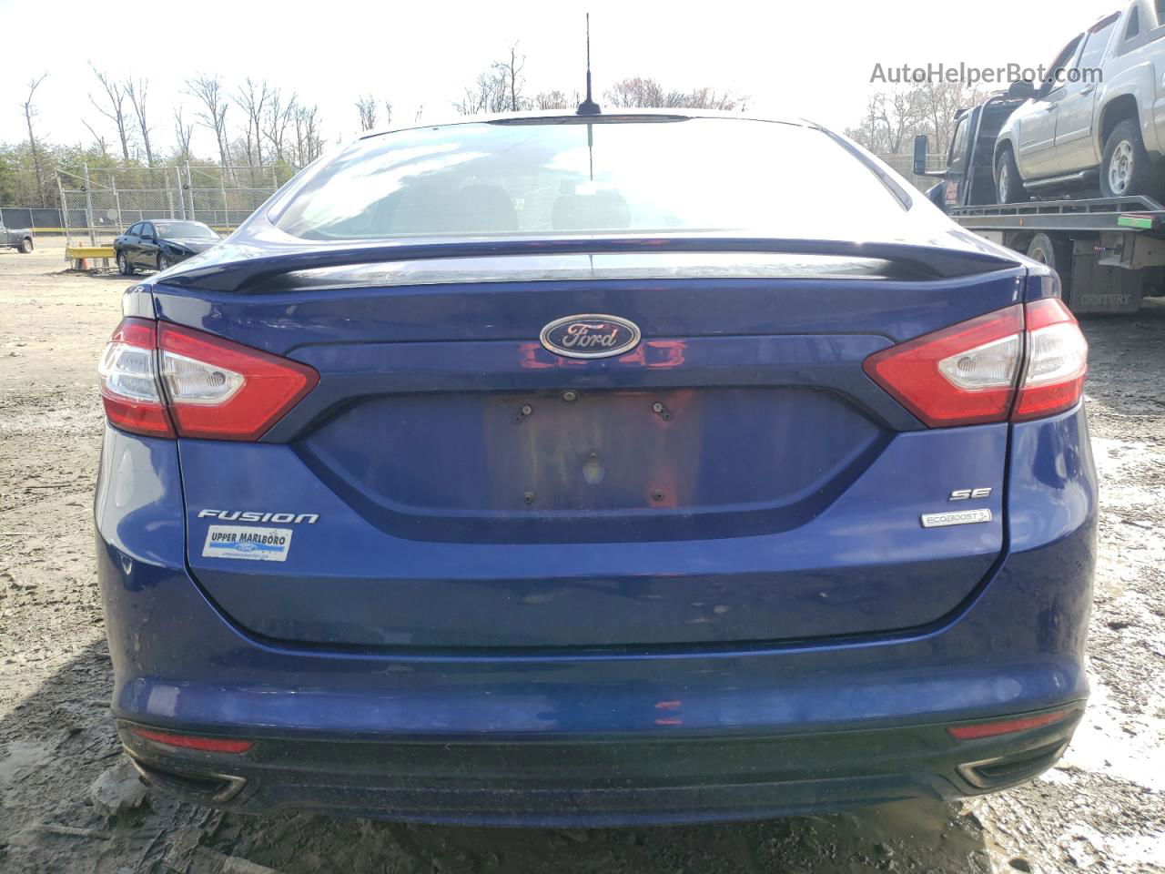 2015 Ford Fusion Se Blue vin: 3FA6P0H95FR220211