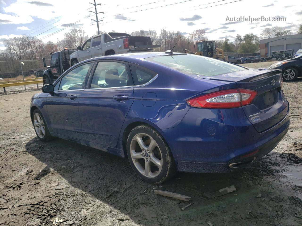 2015 Ford Fusion Se Синий vin: 3FA6P0H95FR220211