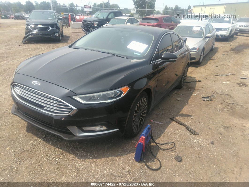 2017 Ford Fusion Se Black vin: 3FA6P0H95HR116756