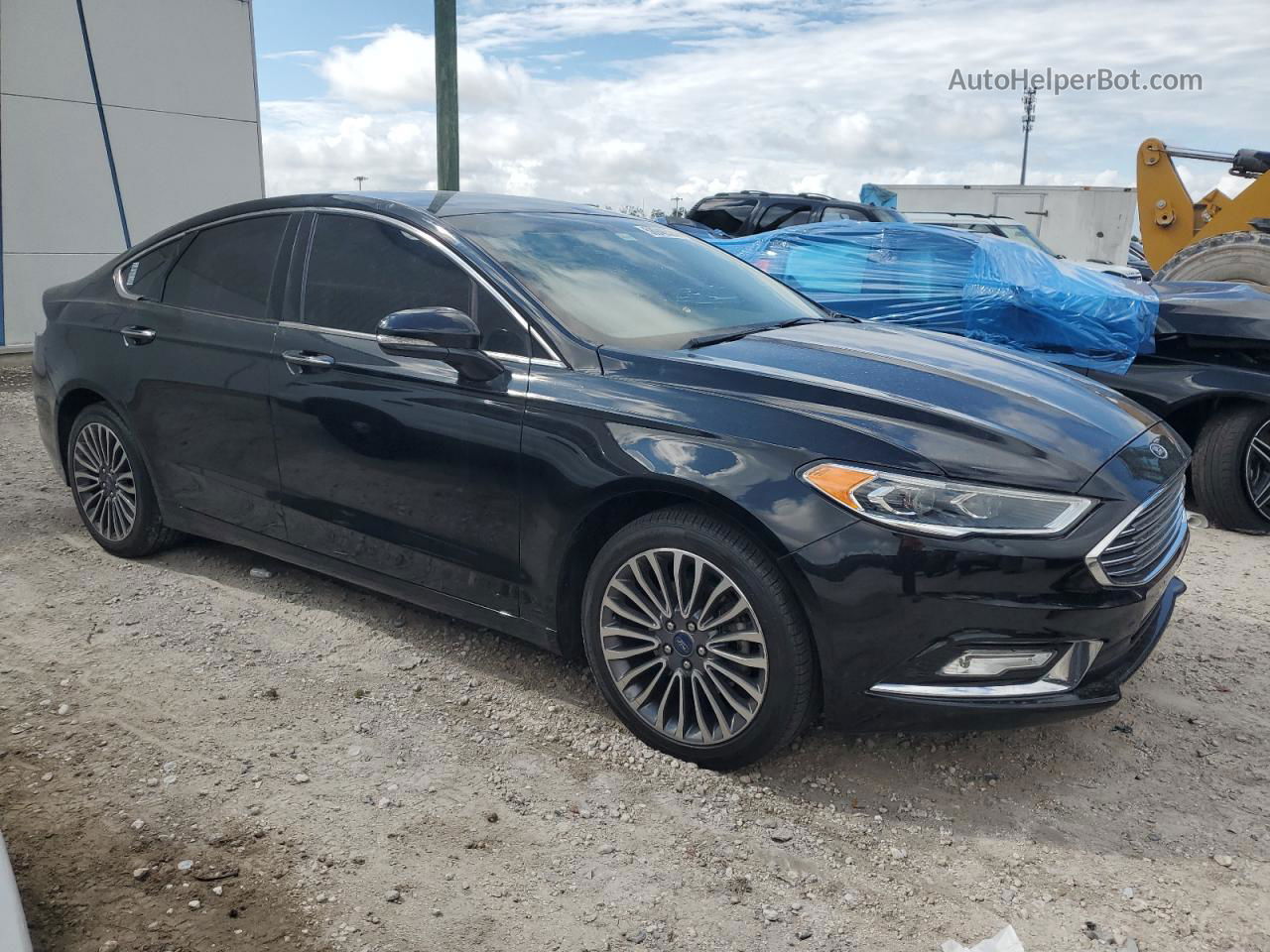 2017 Ford Fusion Se Black vin: 3FA6P0H95HR150244