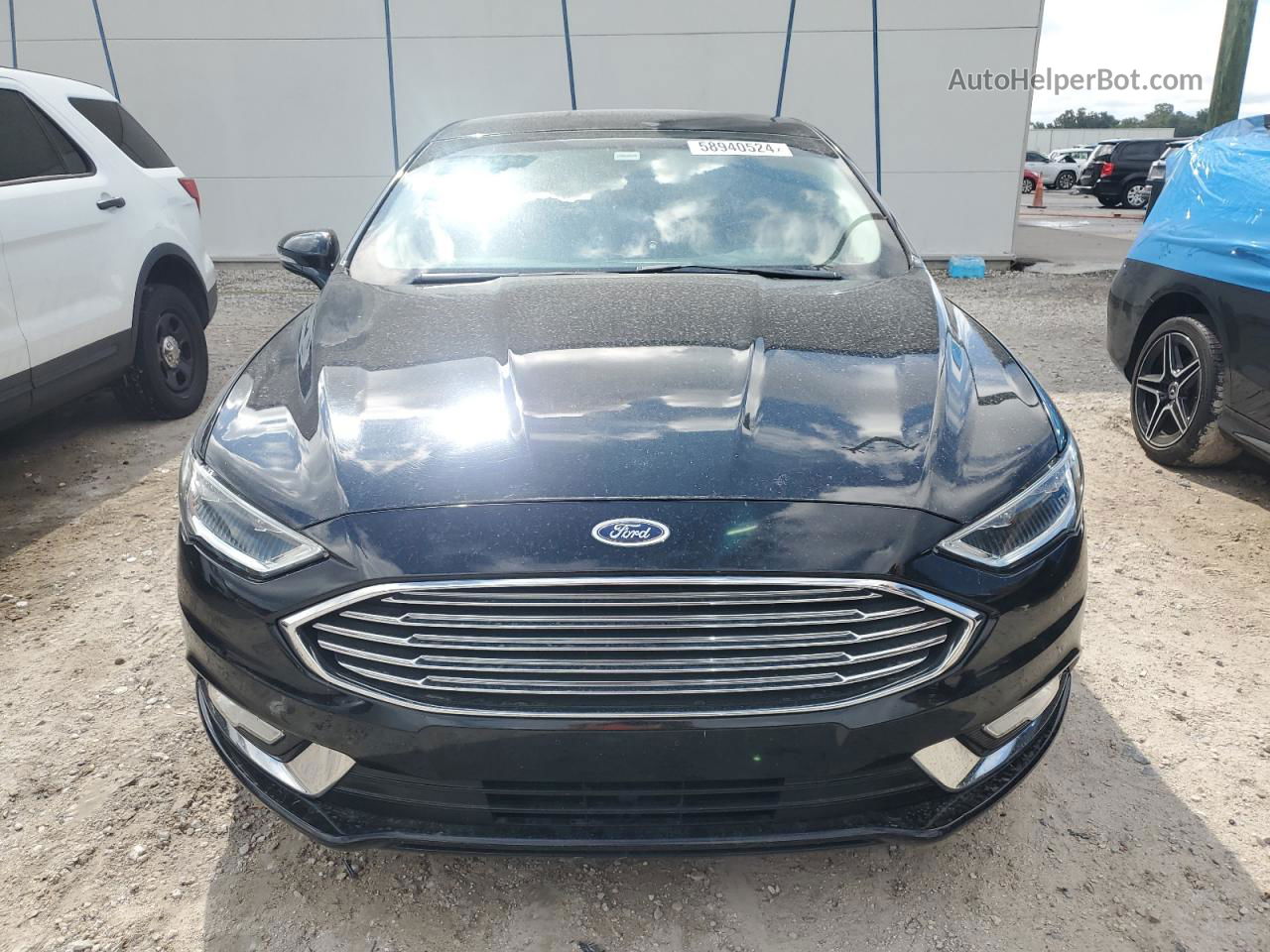 2017 Ford Fusion Se Black vin: 3FA6P0H95HR150244