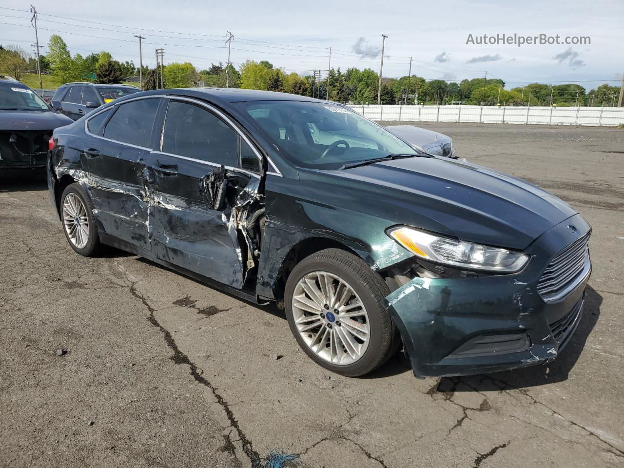 2014 Ford Fusion Se Black vin: 3FA6P0H96ER344437