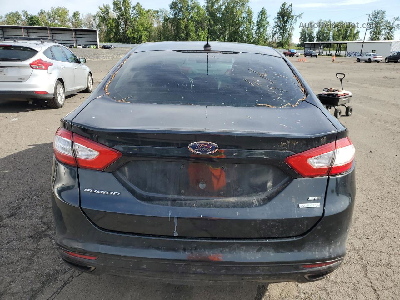 2014 Ford Fusion Se Black vin: 3FA6P0H96ER344437