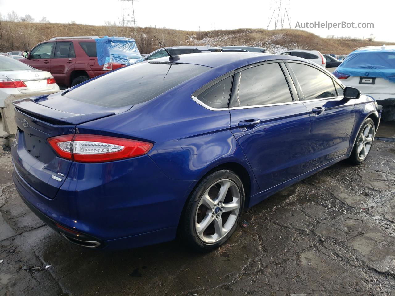 2015 Ford Fusion Se Blue vin: 3FA6P0H96FR104855