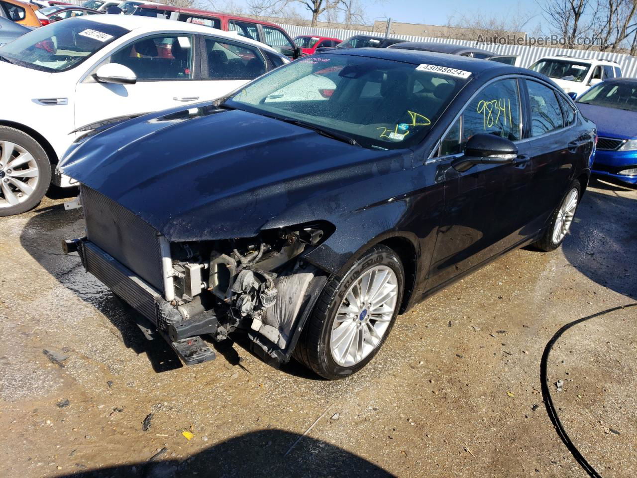 2015 Ford Fusion Se Черный vin: 3FA6P0H96FR204678