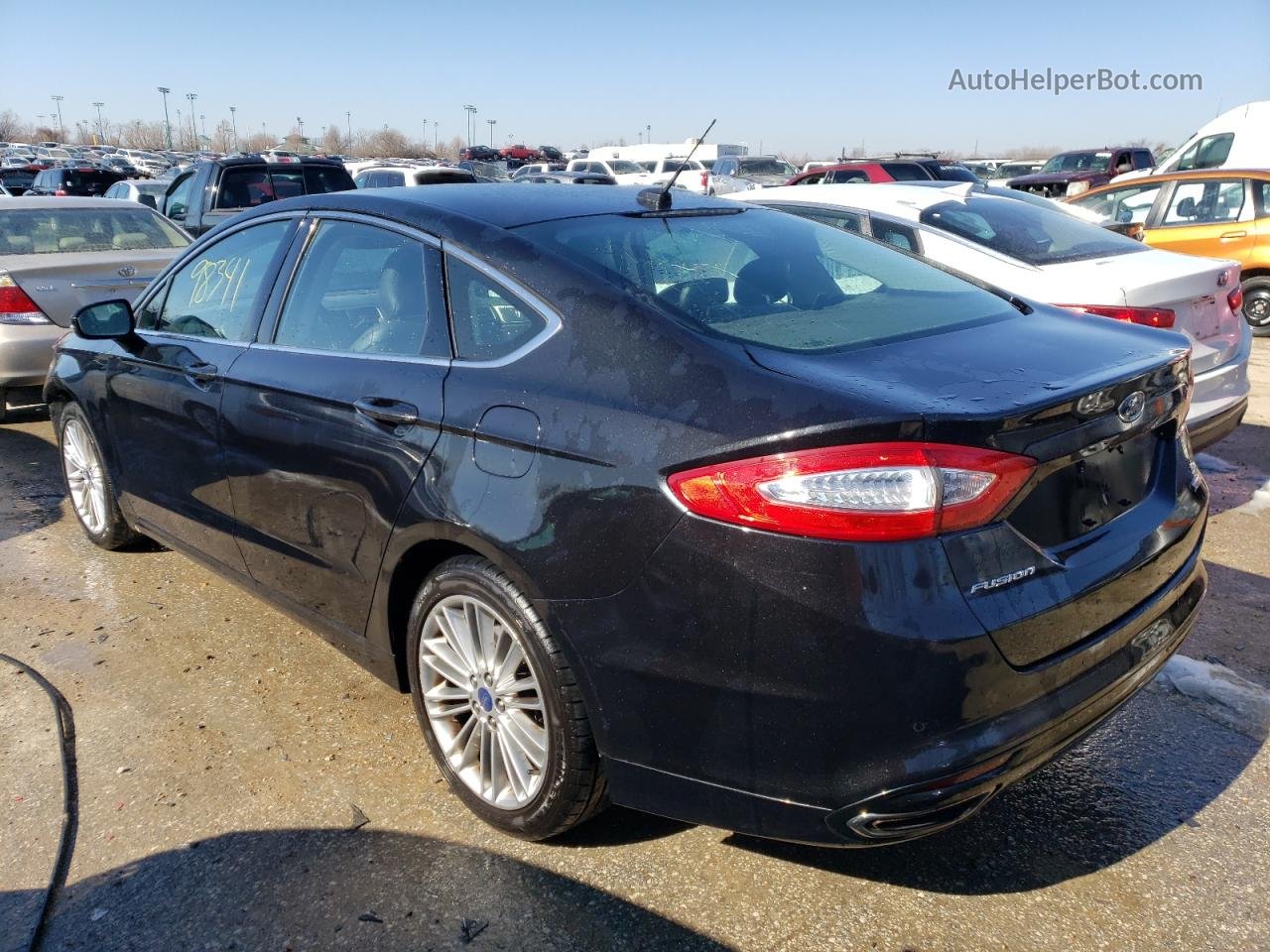 2015 Ford Fusion Se Черный vin: 3FA6P0H96FR204678