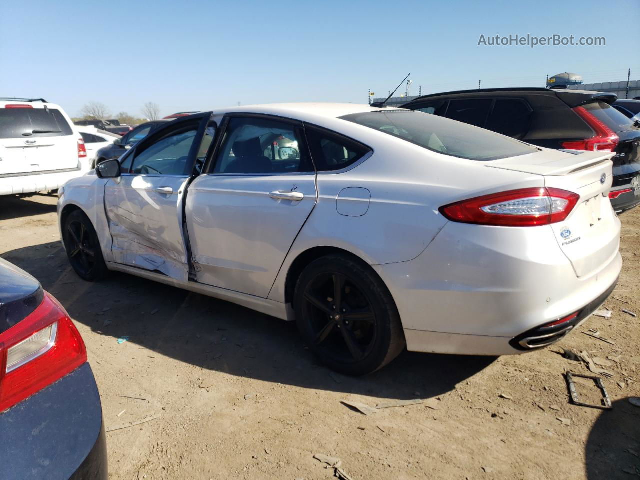 2016 Ford Fusion Se White vin: 3FA6P0H96GR312431