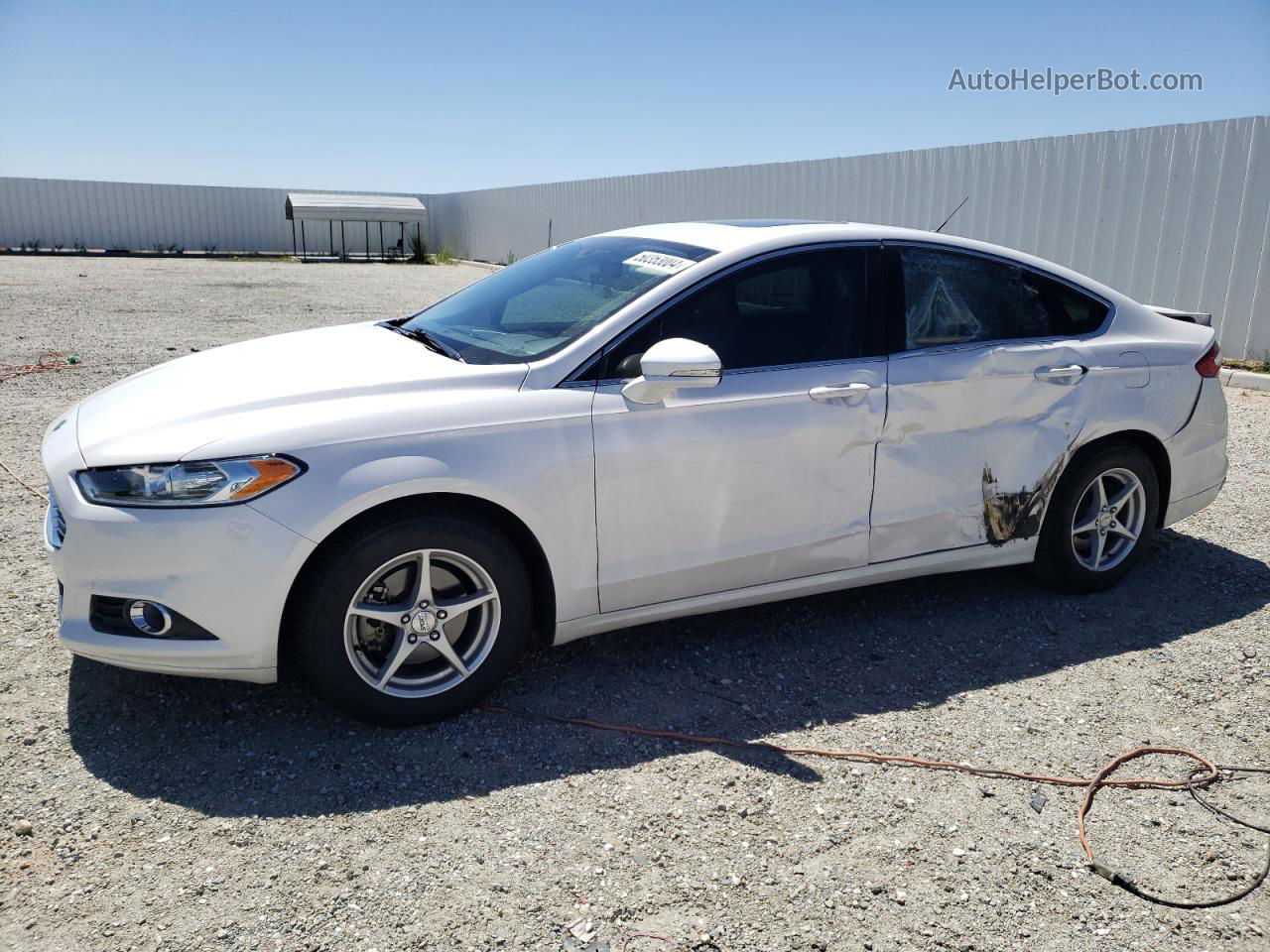 2016 Ford Fusion Se White vin: 3FA6P0H96GR329424