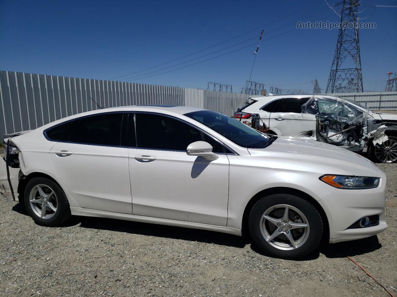 2016 Ford Fusion Se White vin: 3FA6P0H96GR329424