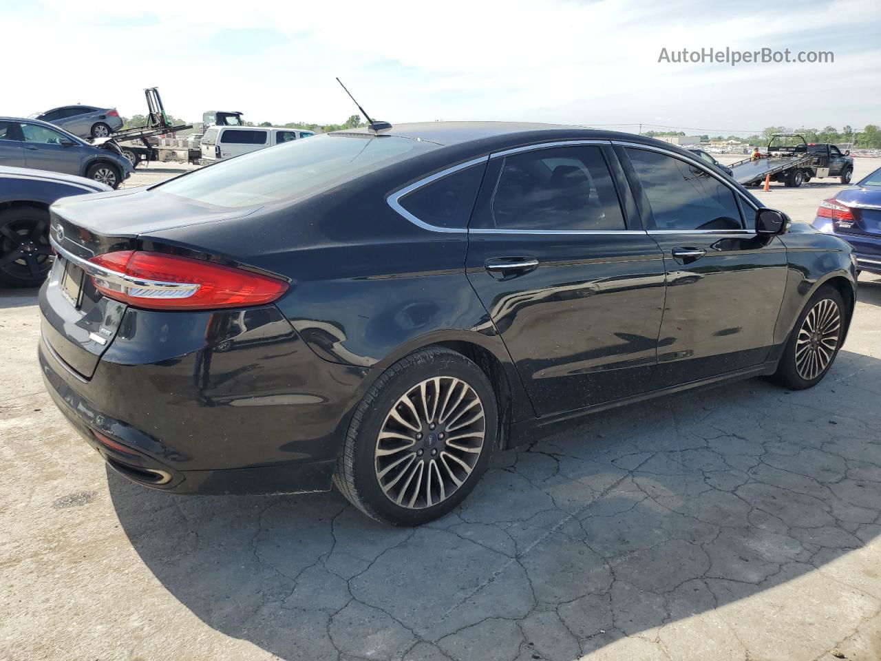 2017 Ford Fusion Se Black vin: 3FA6P0H96HR332731