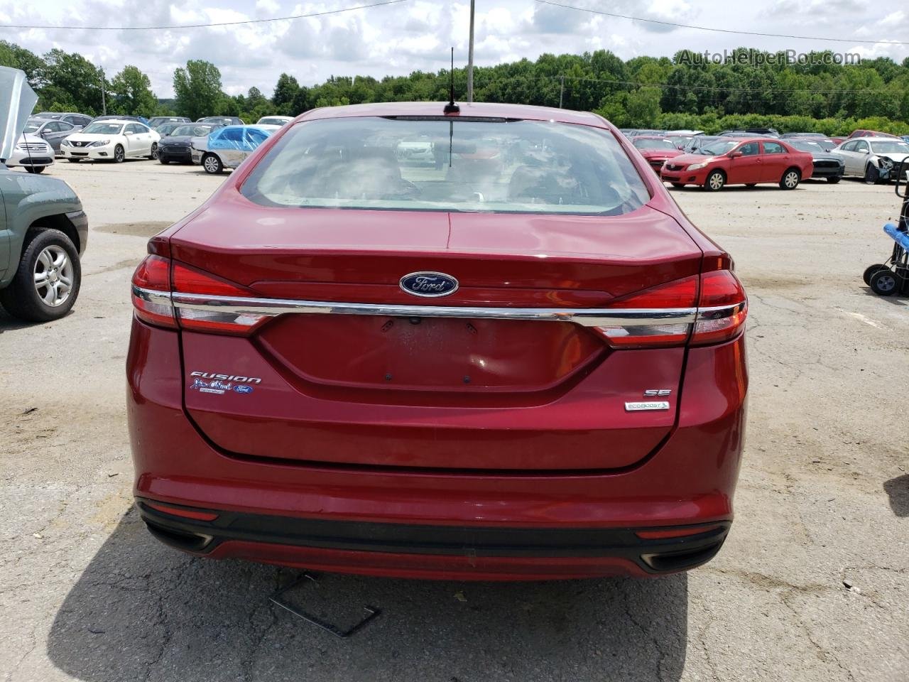 2017 Ford Fusion Se Red vin: 3FA6P0H96HR404656