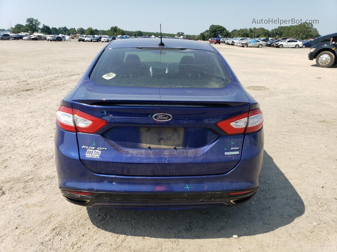 2014 Ford Fusion Se Blue vin: 3FA6P0H97ER182673