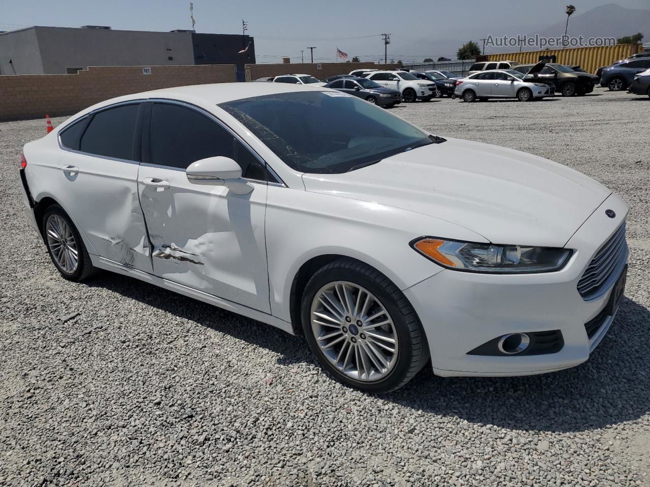 2016 Ford Fusion Se White vin: 3FA6P0H97GR207896