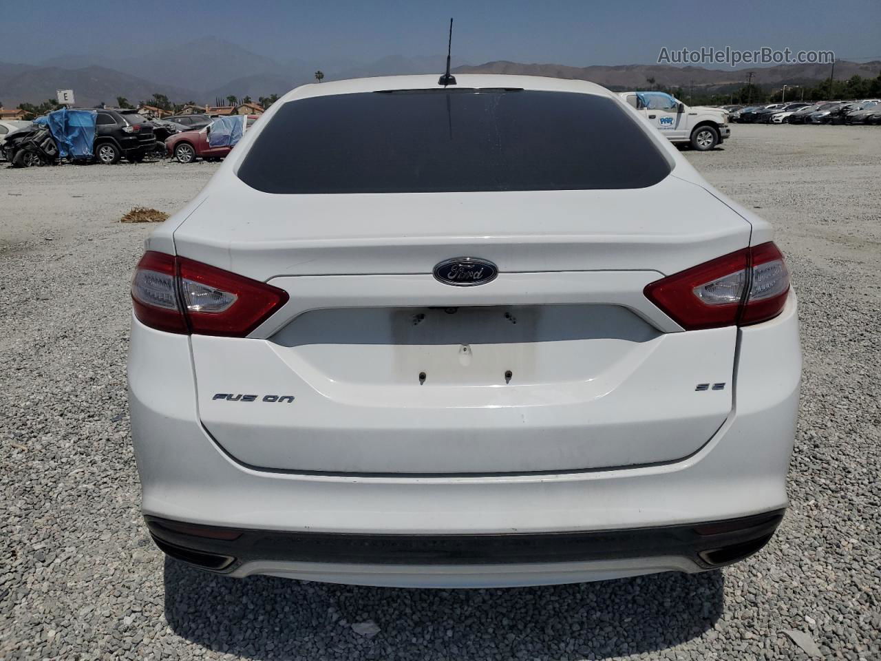 2016 Ford Fusion Se White vin: 3FA6P0H97GR207896