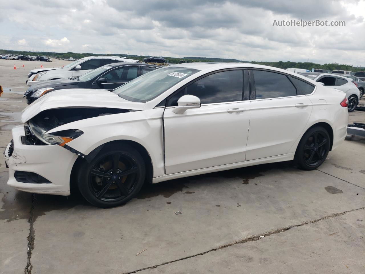 2016 Ford Fusion Se White vin: 3FA6P0H97GR279844