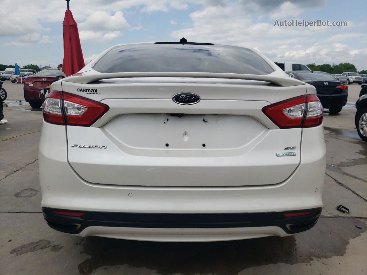 2016 Ford Fusion Se White vin: 3FA6P0H97GR279844