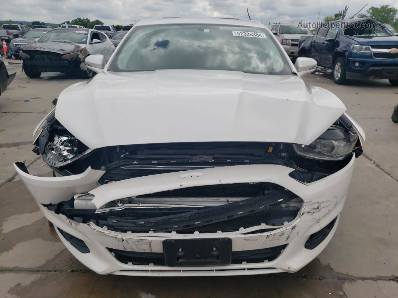 2016 Ford Fusion Se White vin: 3FA6P0H97GR279844