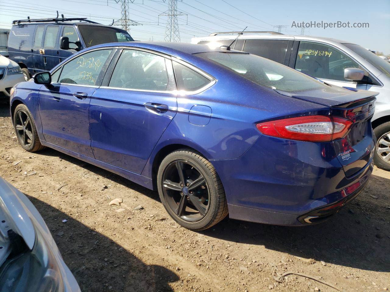 2016 Ford Fusion Se Blue vin: 3FA6P0H97GR339010