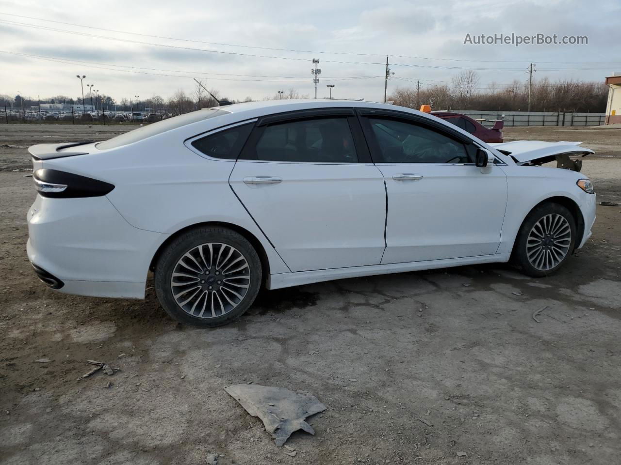 2017 Ford Fusion Se White vin: 3FA6P0H97HR149869