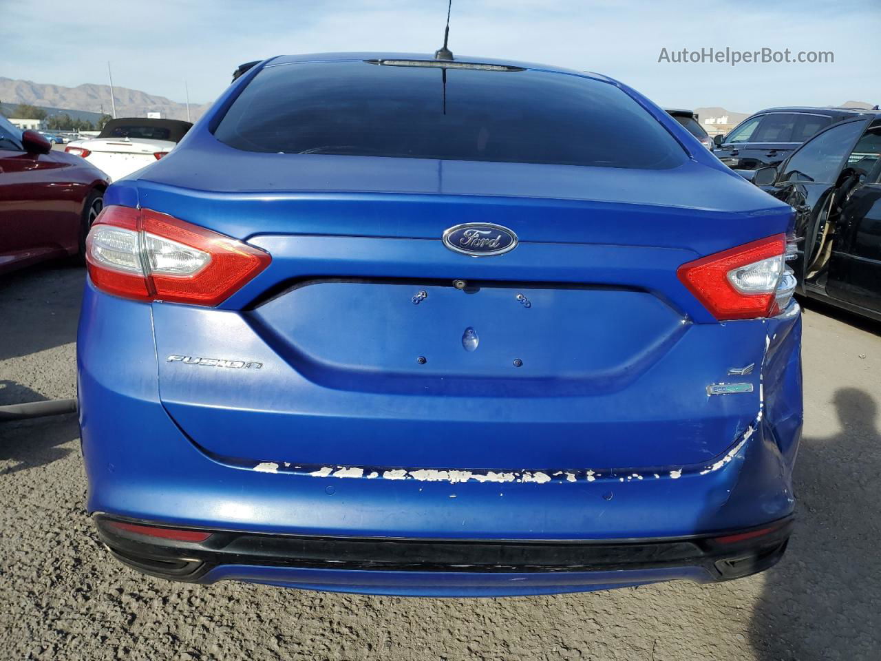 2014 Ford Fusion Se Blue vin: 3FA6P0H98ER194508