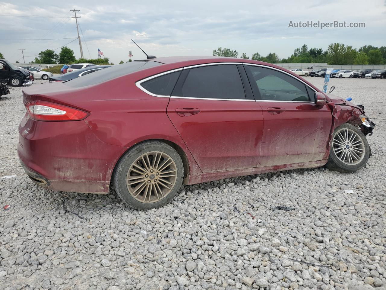 2014 Ford Fusion Se Burgundy vin: 3FA6P0H98ER397978