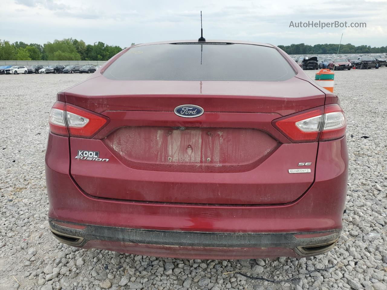 2014 Ford Fusion Se Burgundy vin: 3FA6P0H98ER397978