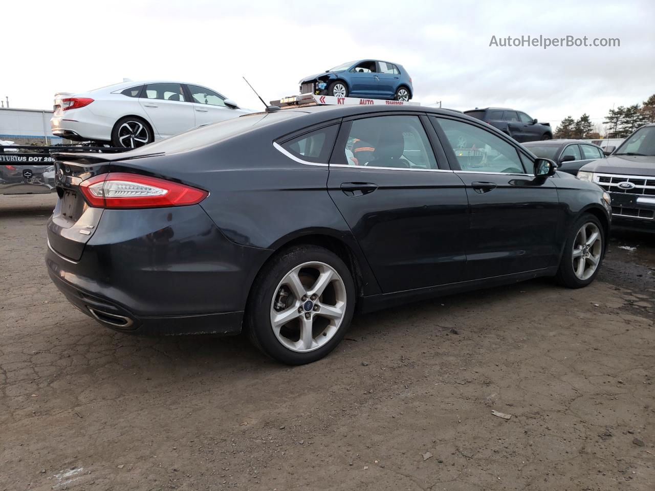 2015 Ford Fusion Se Black vin: 3FA6P0H98FR249301