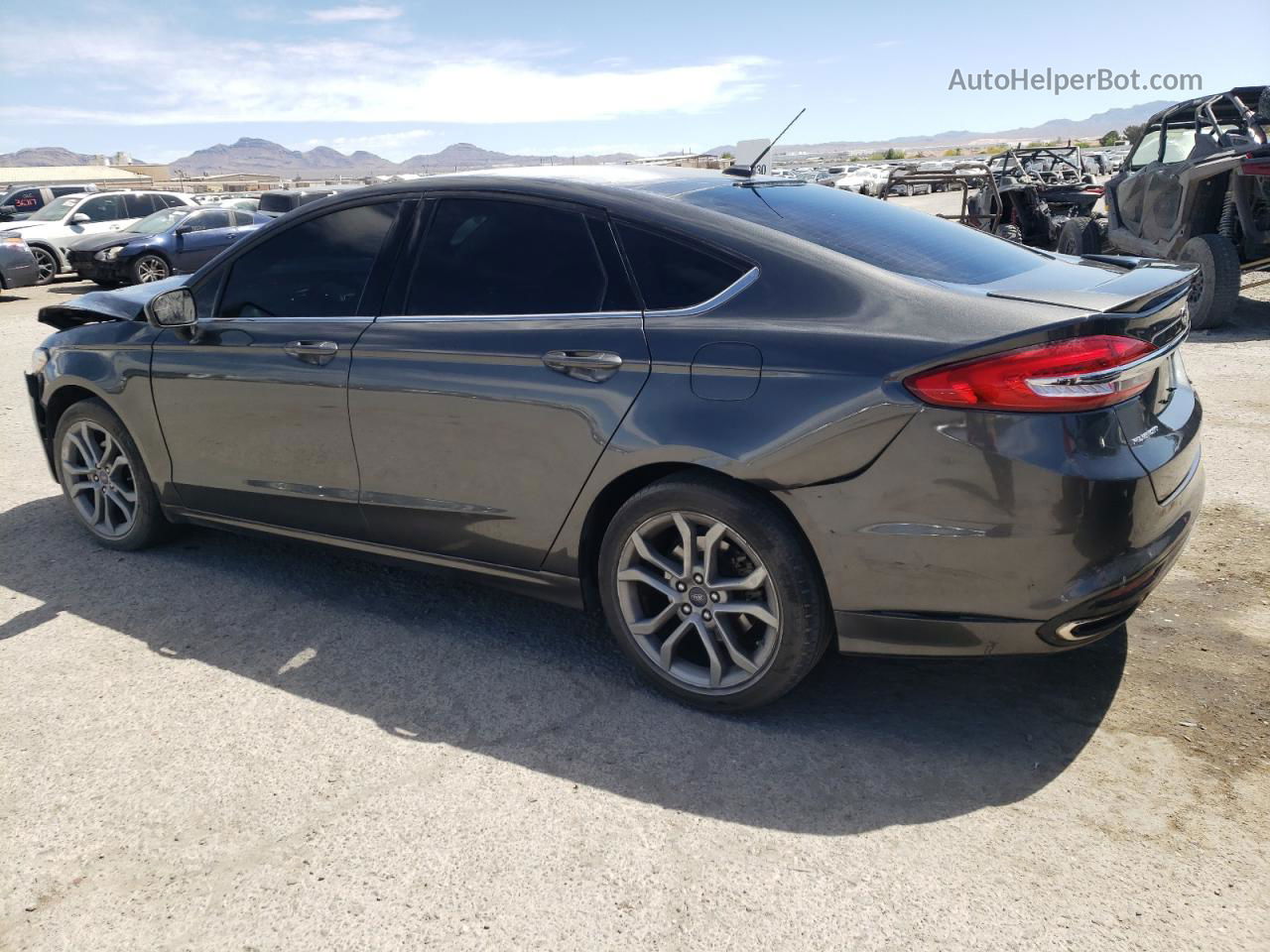 2017 Ford Fusion Se Gray vin: 3FA6P0H98HR157916