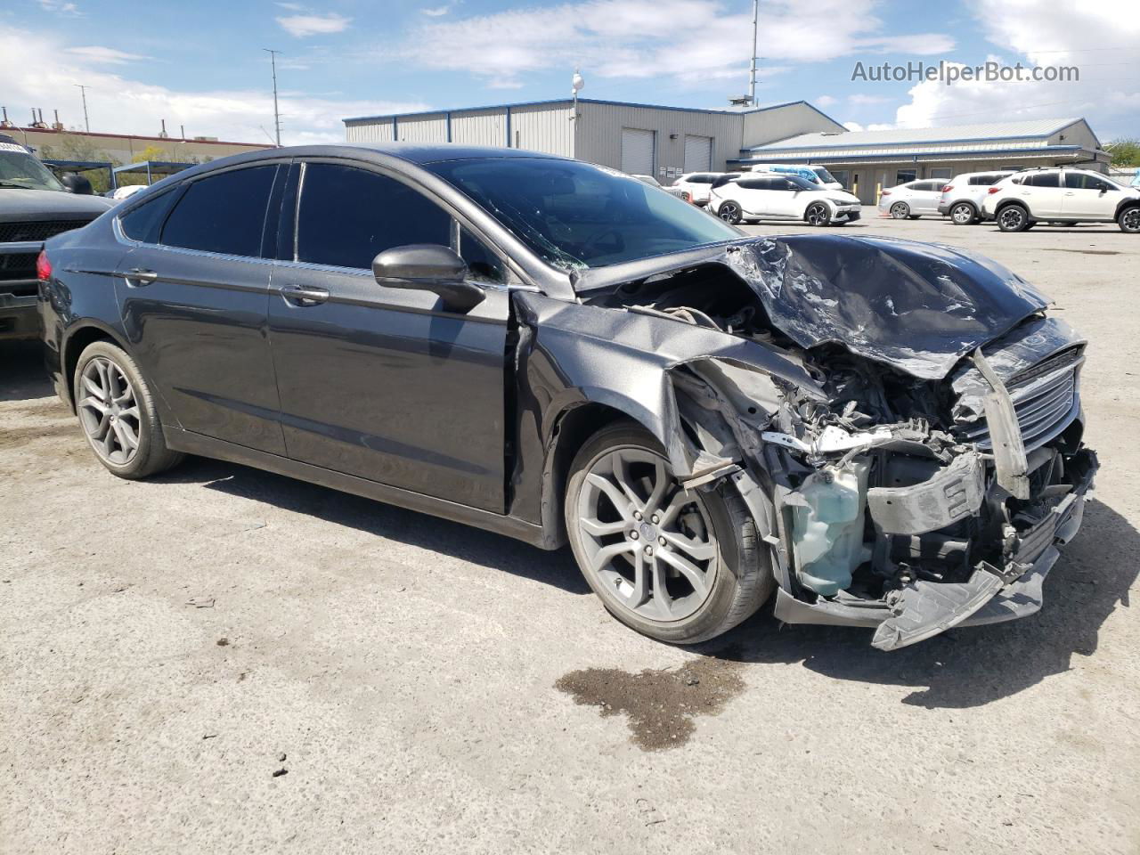 2017 Ford Fusion Se Gray vin: 3FA6P0H98HR157916