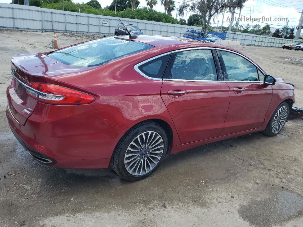 2017 Ford Fusion Se Red vin: 3FA6P0H98HR175400