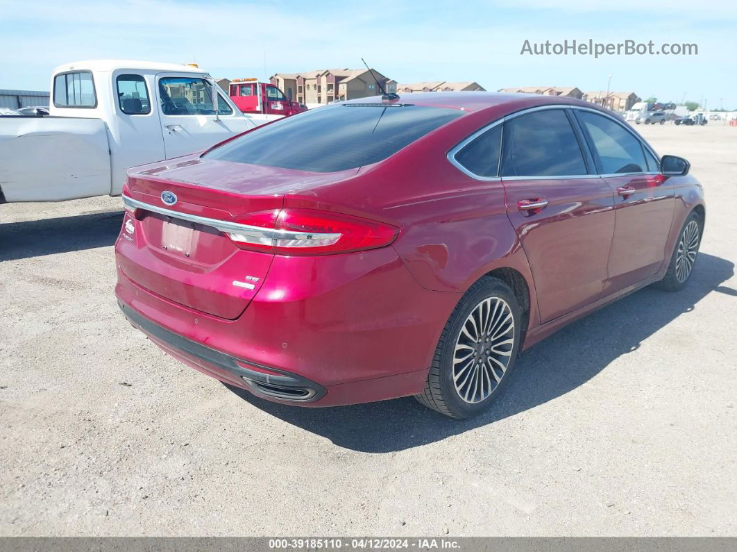 2018 Ford Fusion Se Red vin: 3FA6P0H98JR180439