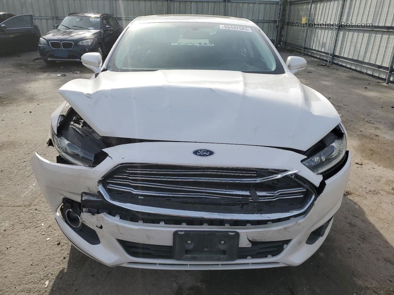 2013 Ford Fusion Se White vin: 3FA6P0H99DR109111