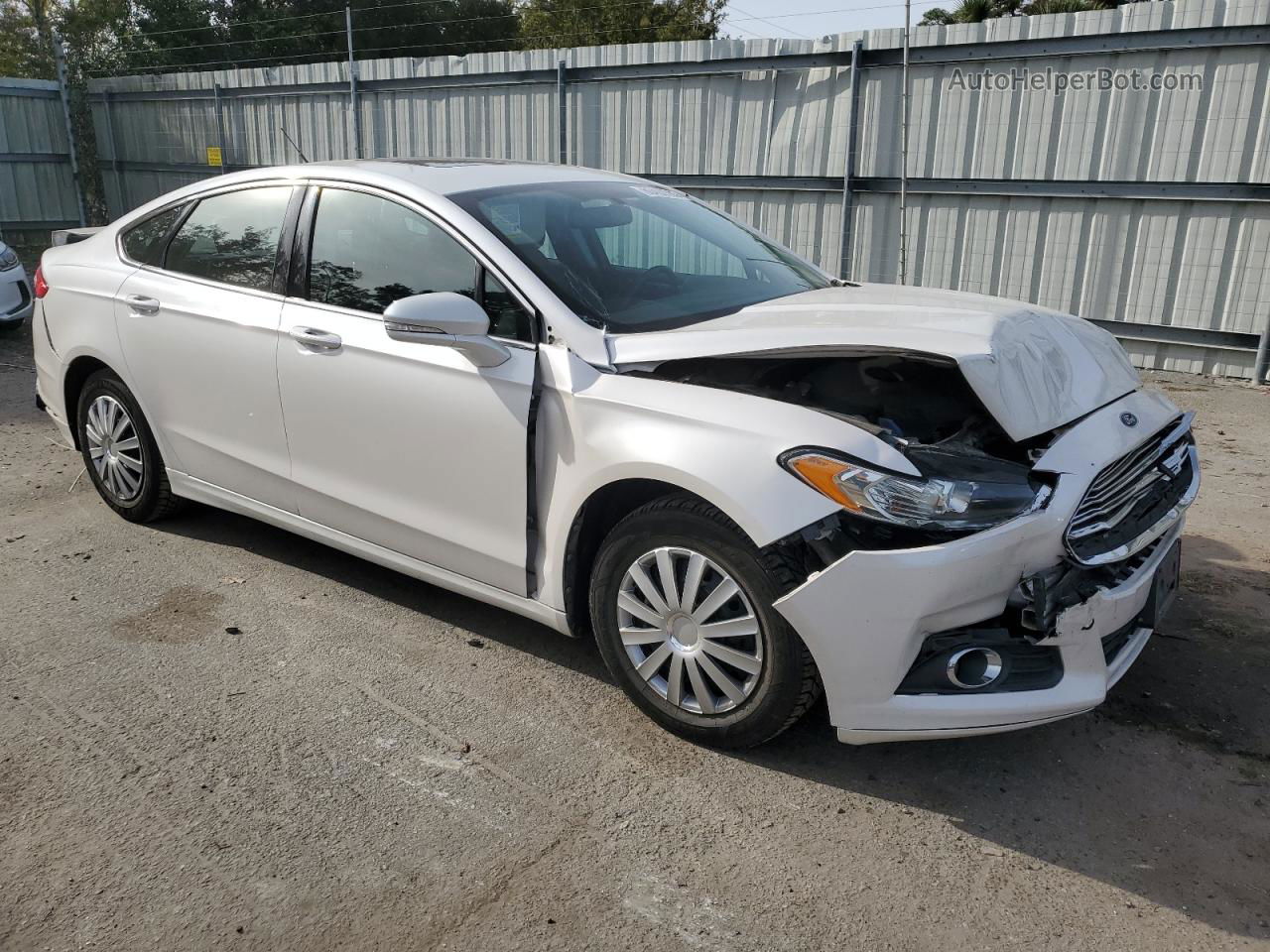 2013 Ford Fusion Se White vin: 3FA6P0H99DR109111