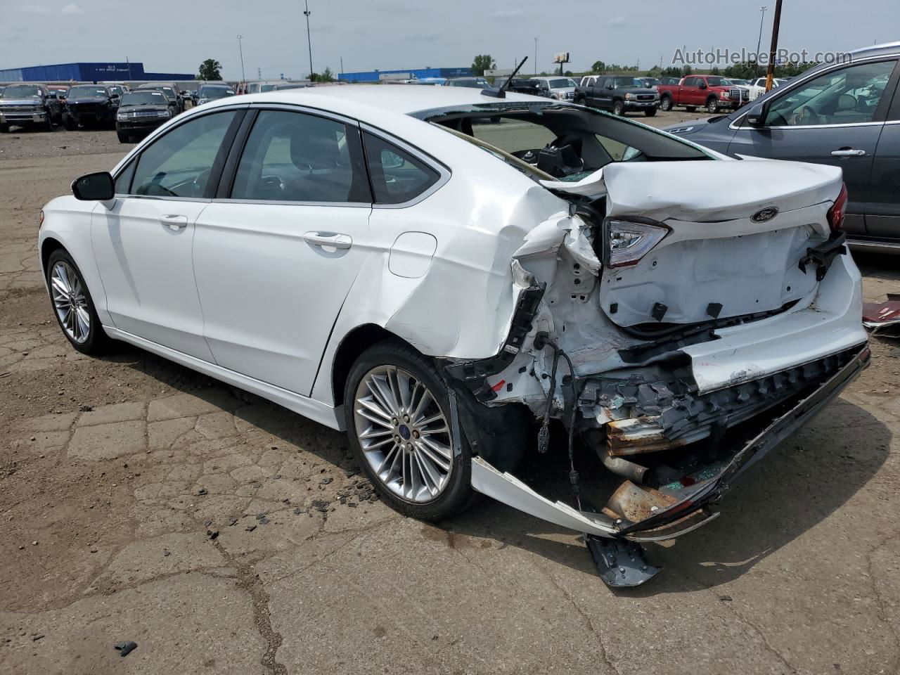 2013 Ford Fusion Se White vin: 3FA6P0H99DR292428