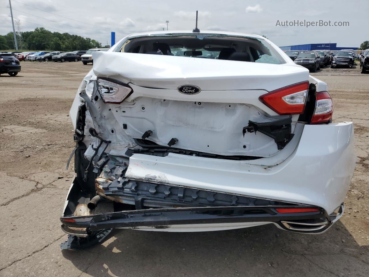 2013 Ford Fusion Se White vin: 3FA6P0H99DR292428