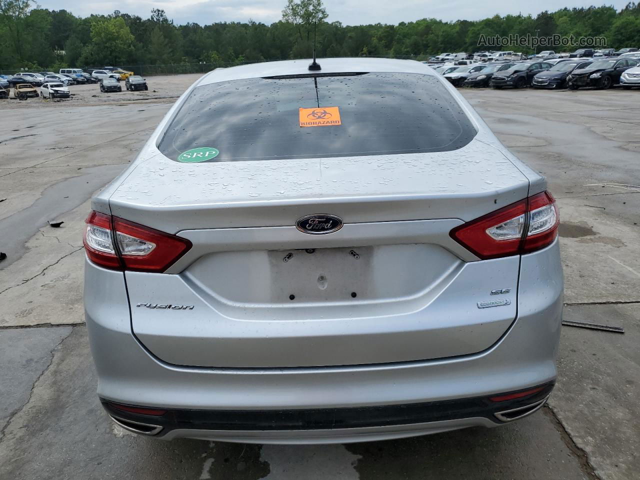 2014 Ford Fusion Se Silver vin: 3FA6P0H99ER178317