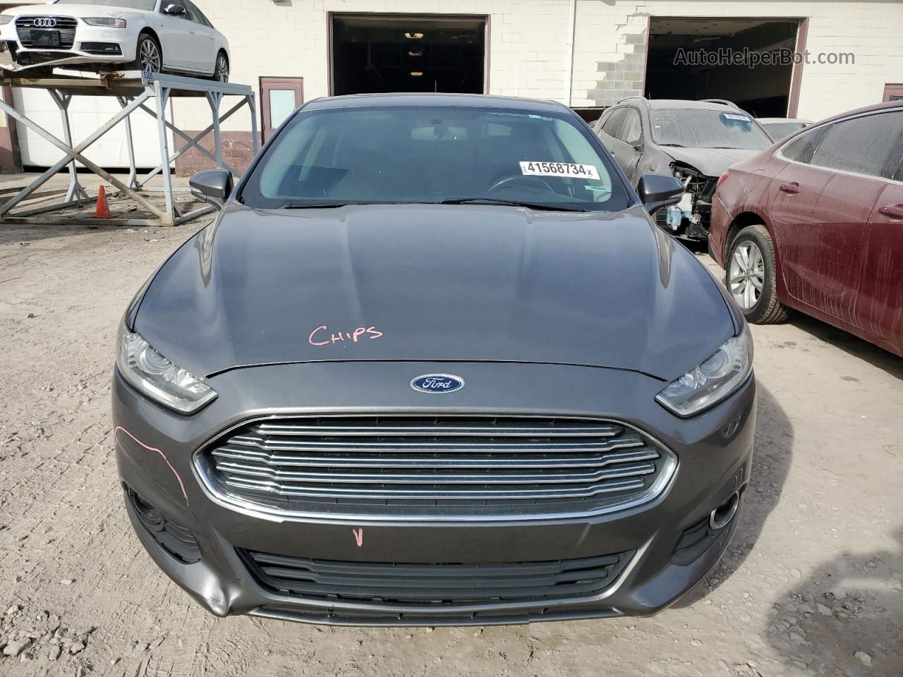 2014 Ford Fusion Se Gray vin: 3FA6P0H99ER258488