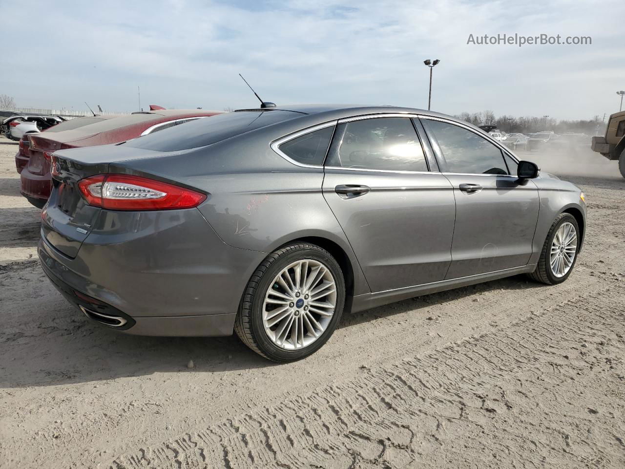 2014 Ford Fusion Se Gray vin: 3FA6P0H99ER258488