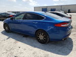 2017 Ford Fusion Se Blue vin: 3FA6P0H99HR150165