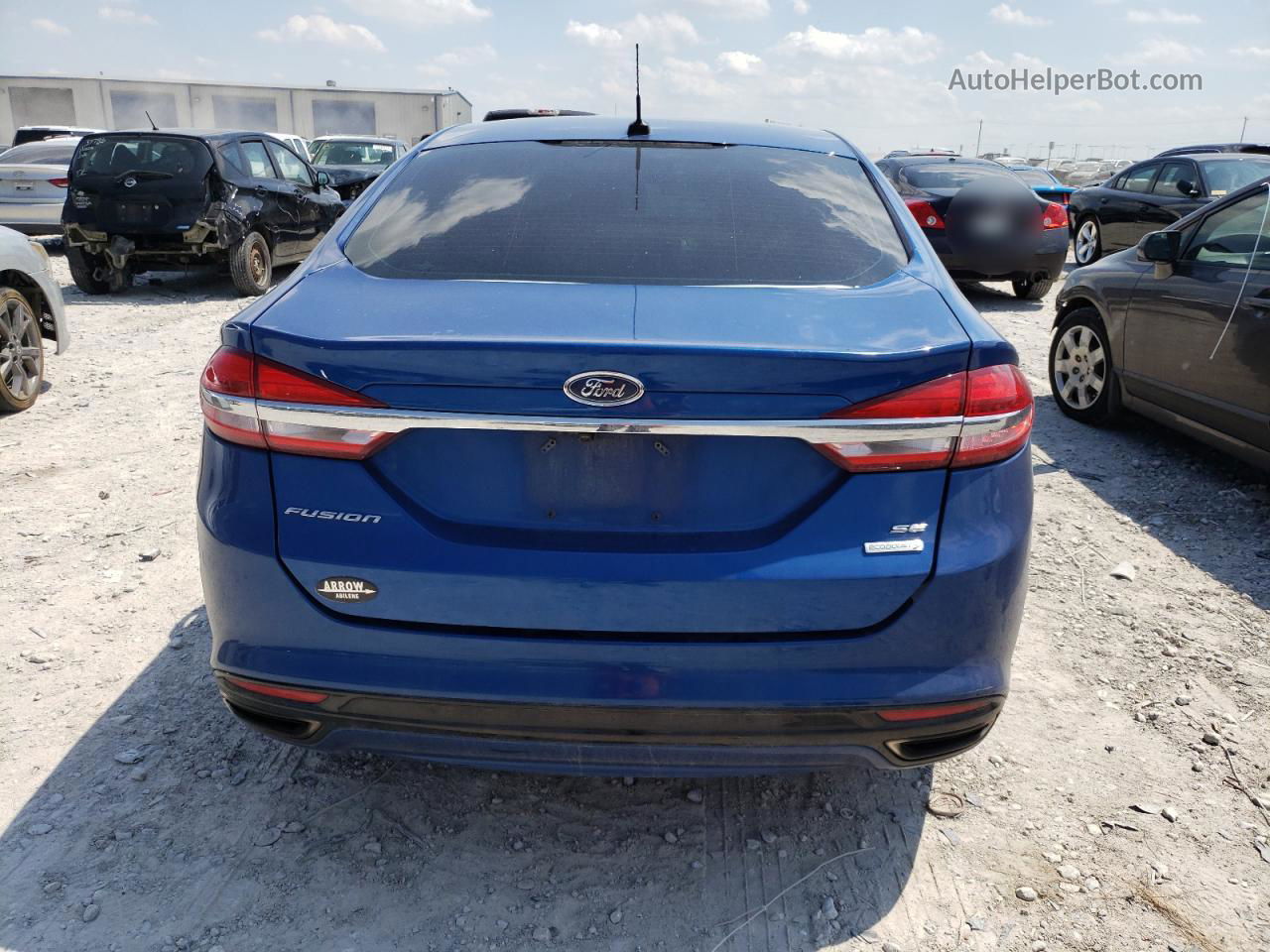 2017 Ford Fusion Se Blue vin: 3FA6P0H99HR150165