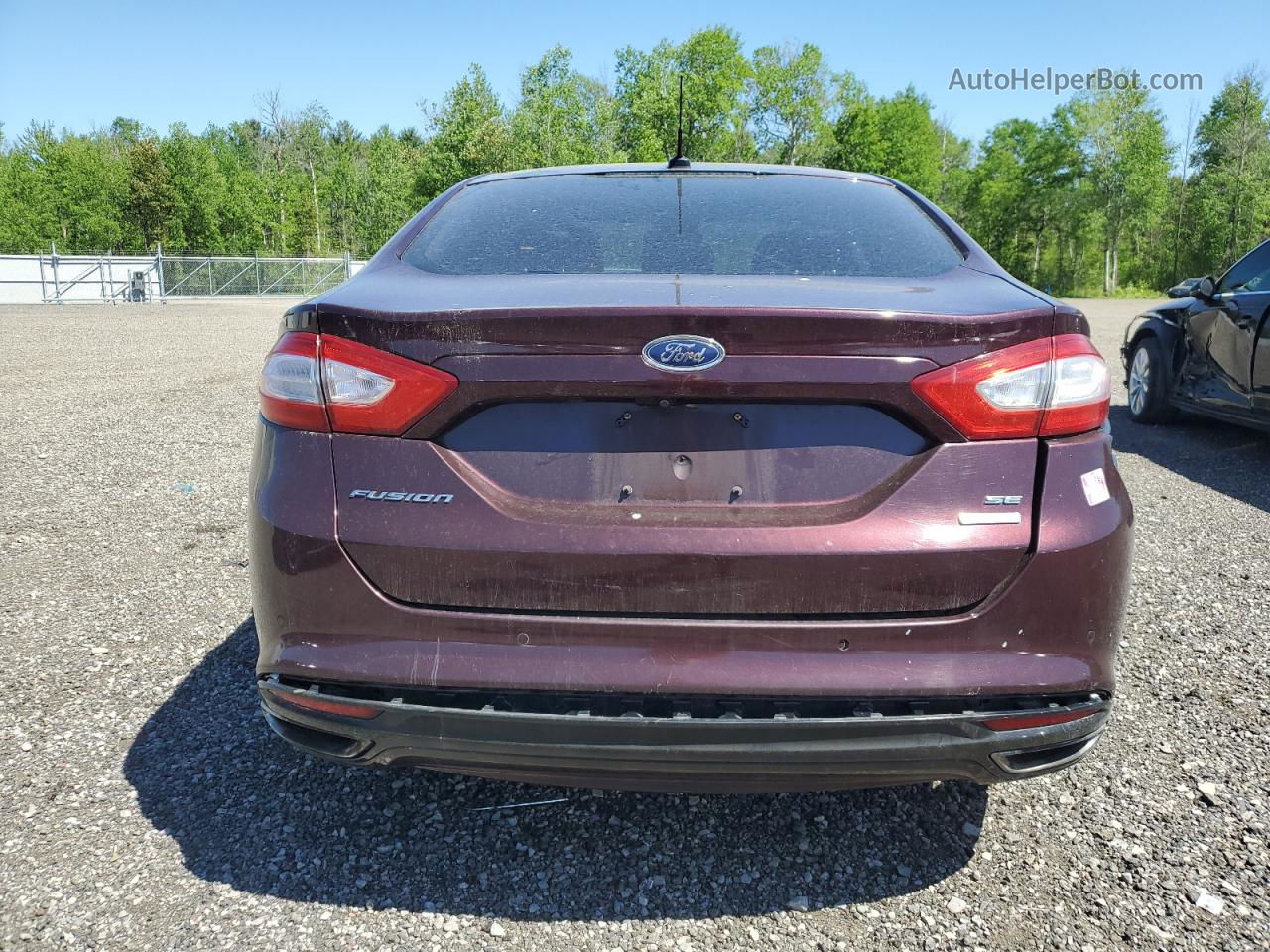 2013 Ford Fusion Se Burgundy vin: 3FA6P0H9XDR270082