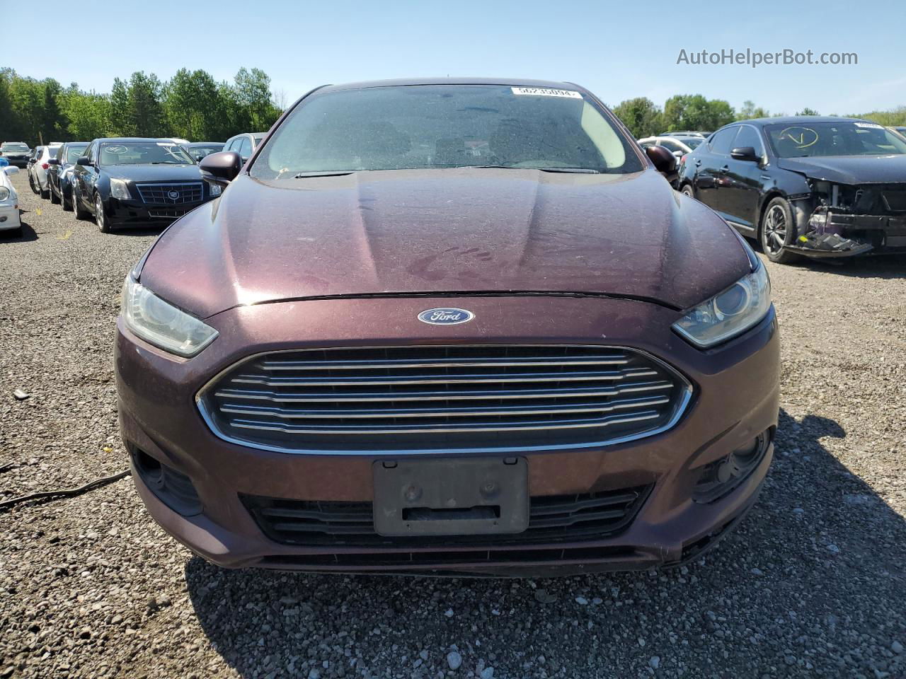 2013 Ford Fusion Se Burgundy vin: 3FA6P0H9XDR270082