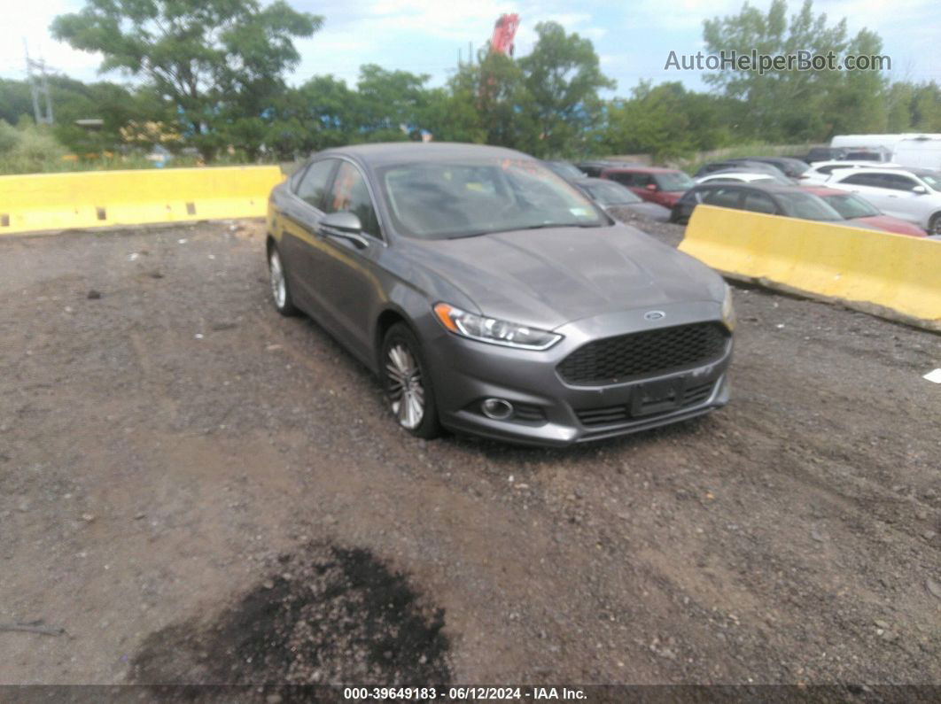 2014 Ford Fusion Se Gray vin: 3FA6P0H9XER319959