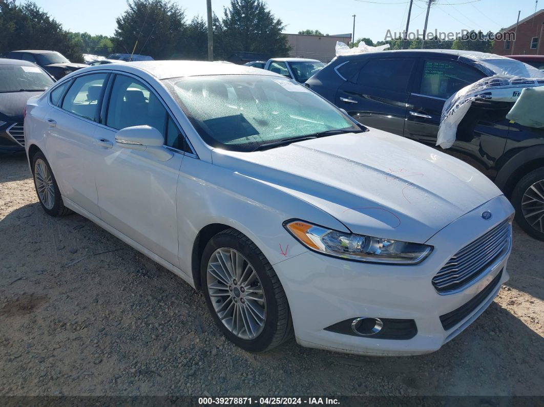 2014 Ford Fusion Se White vin: 3FA6P0H9XER320240