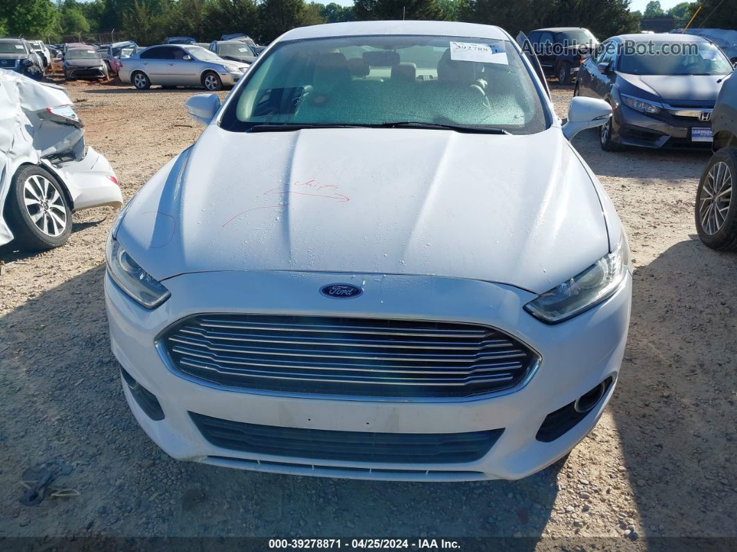 2014 Ford Fusion Se White vin: 3FA6P0H9XER320240