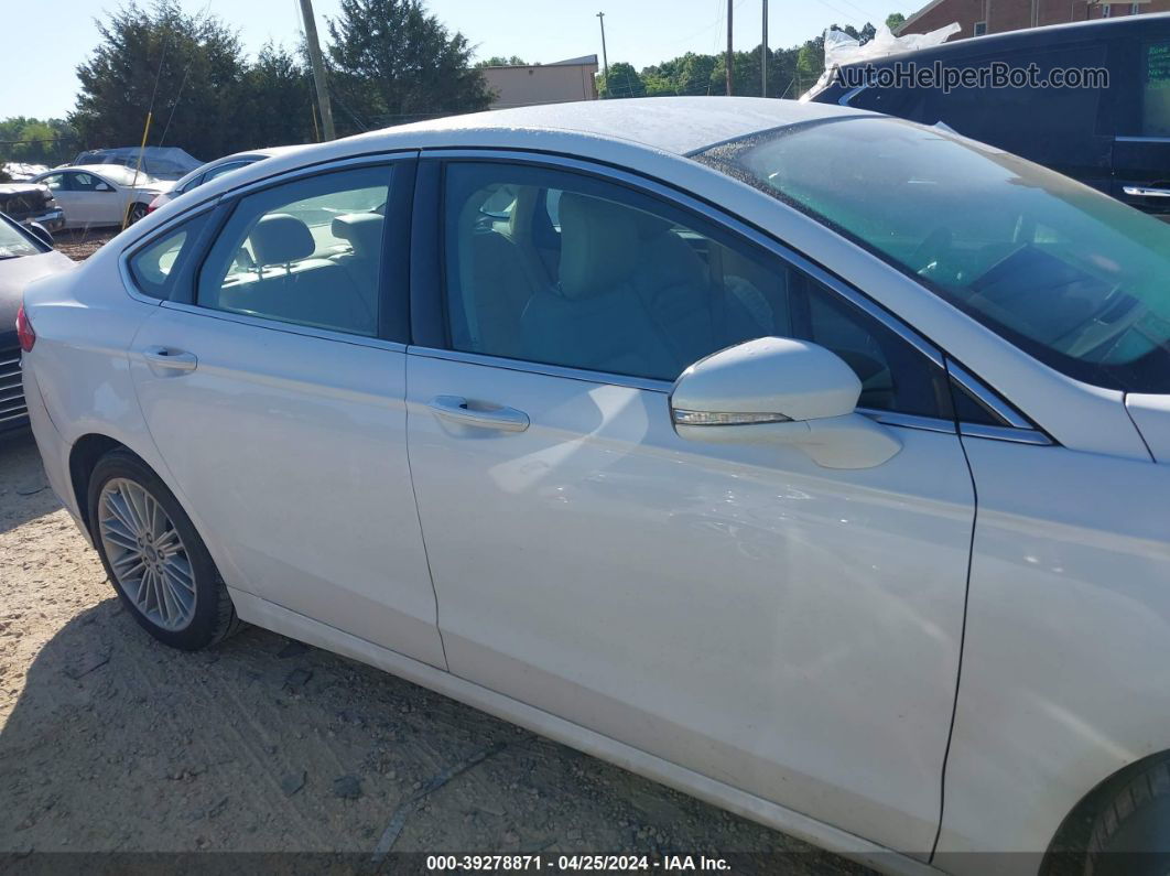 2014 Ford Fusion Se White vin: 3FA6P0H9XER320240