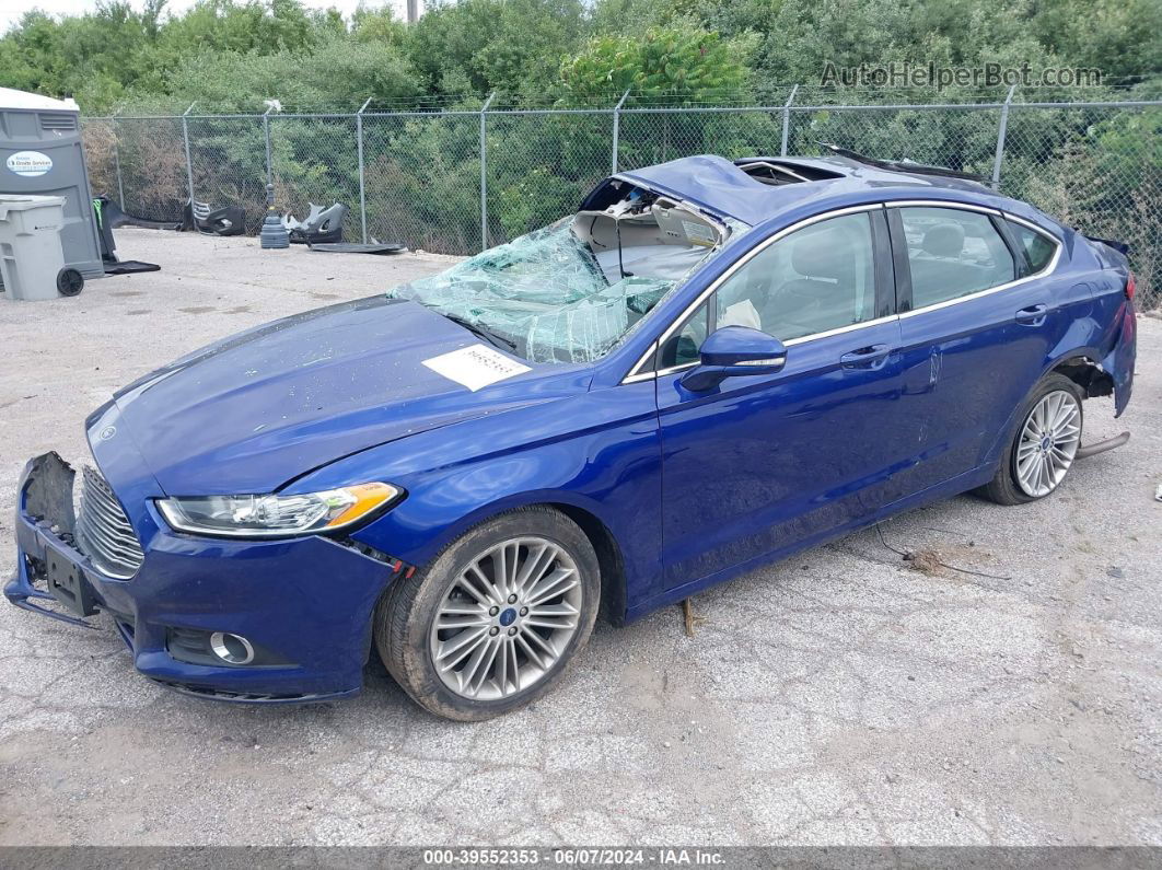 2015 Ford Fusion Se Синий vin: 3FA6P0H9XFR191725